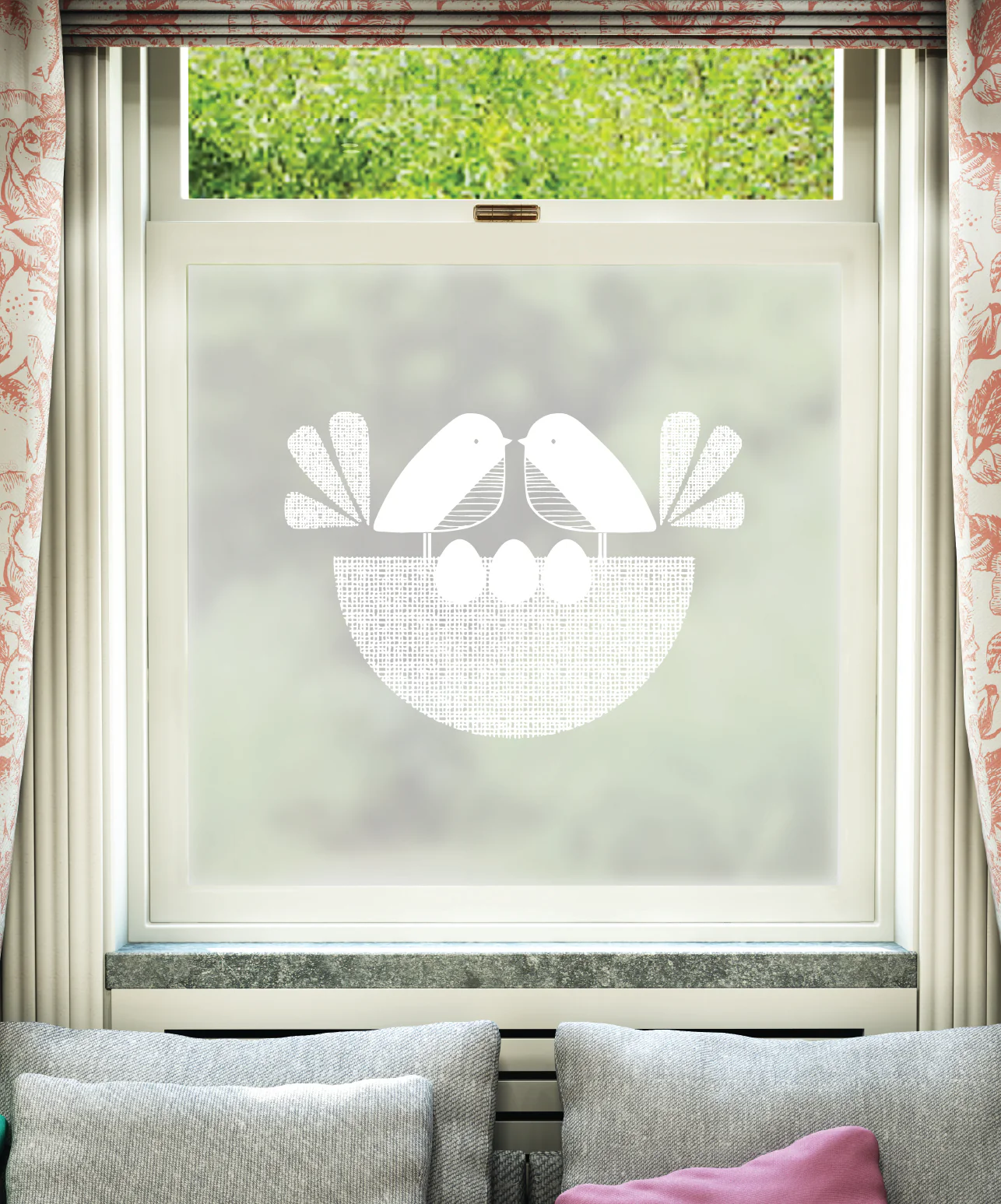 Baby Birds and Nest - JoJo CoCo Designer Window Film