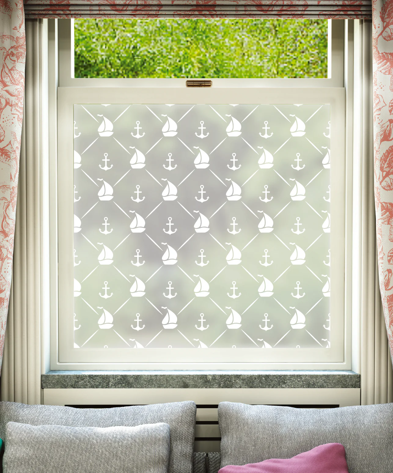 Barcos White Printed Pattern