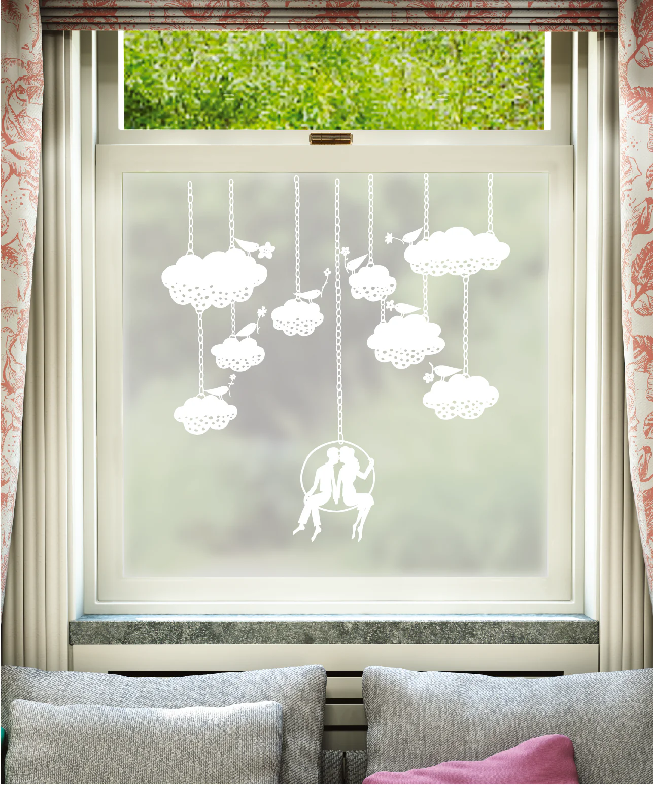 Chain and Clouds - Rob Ryan Designer Window Film