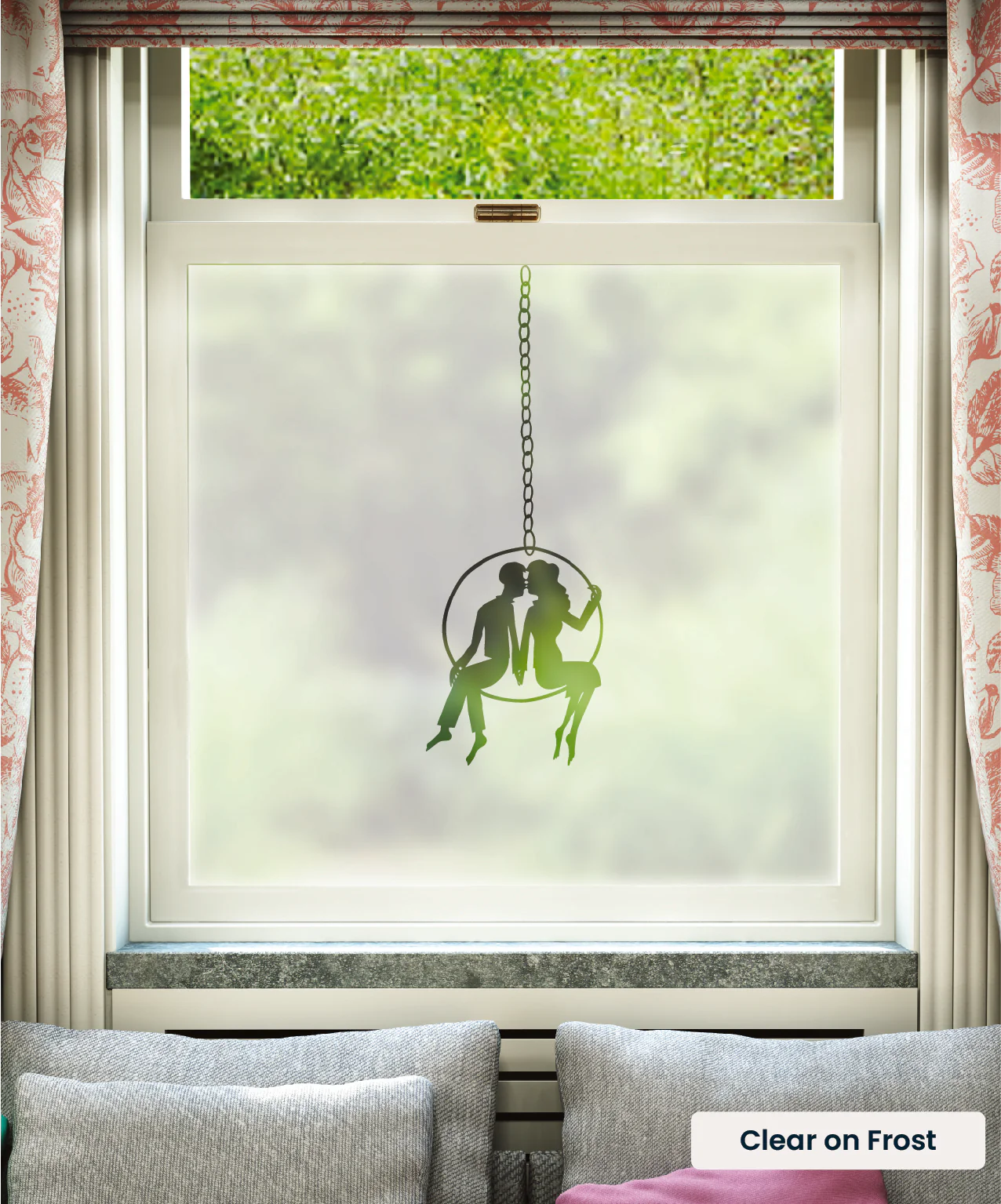 Couple in a Hoop - Rob Ryan Designer Window Film - Image 4