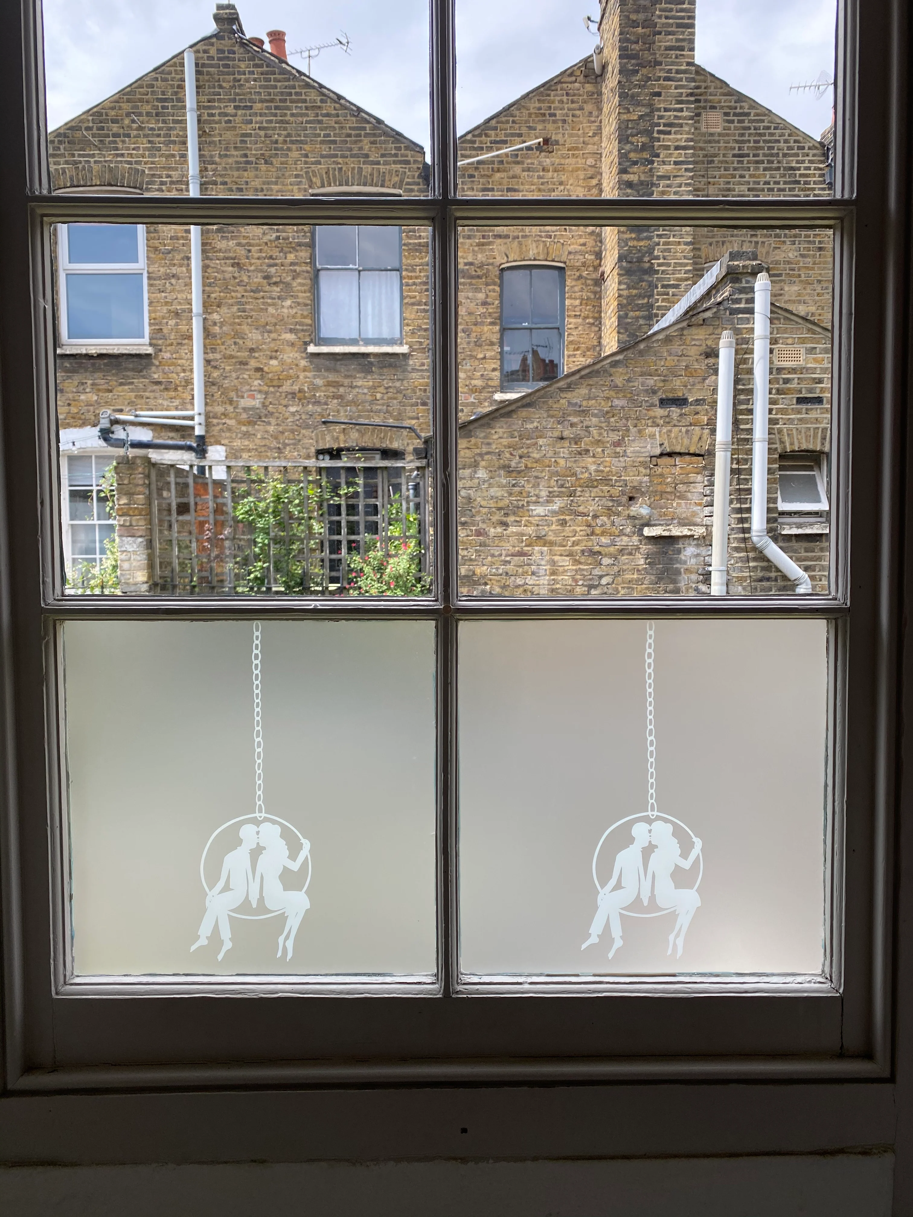 Couple in a Hoop - Rob Ryan Designer Window Film - Image 5