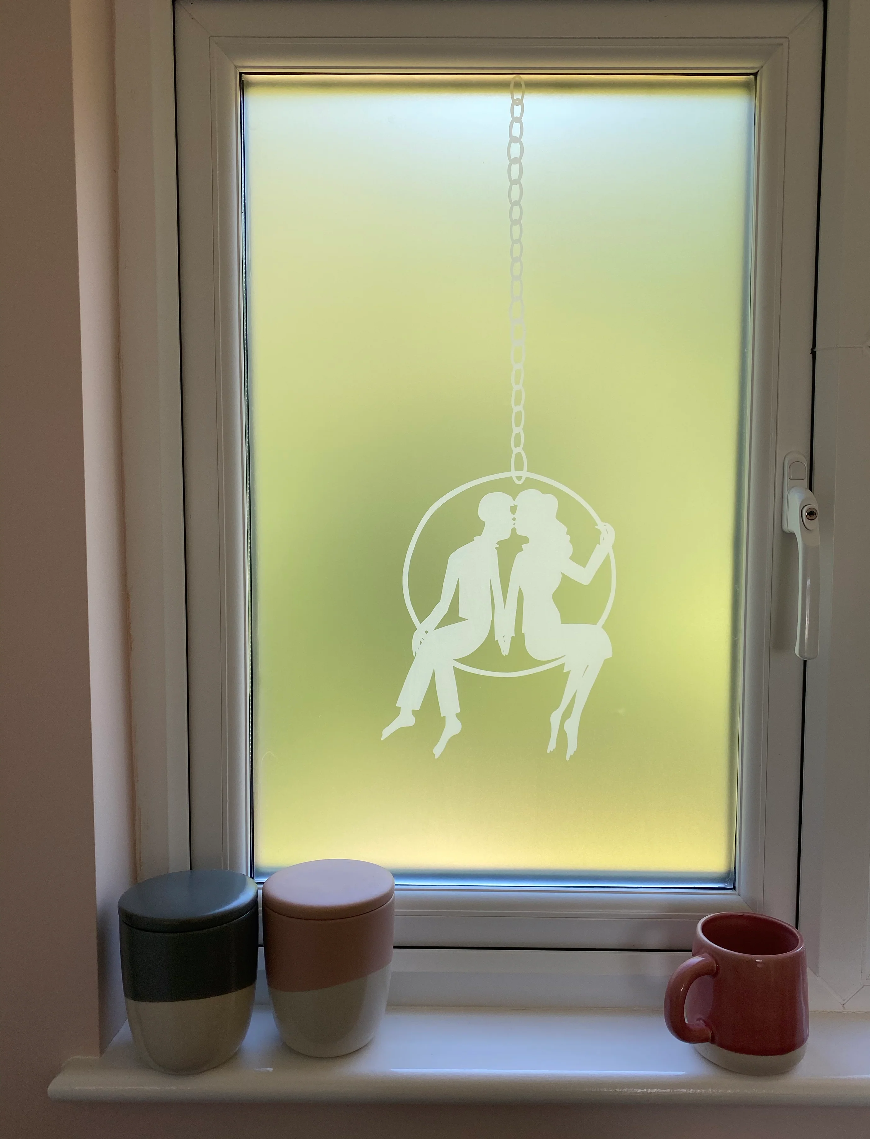 Couple in a Hoop - Rob Ryan Designer Window Film - Image 6