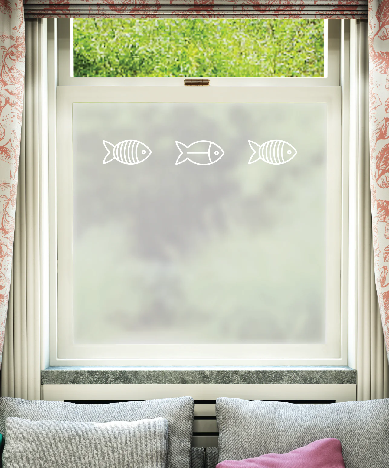 Fisk White Printed Pattern