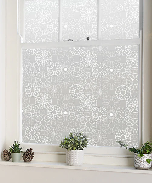 Flower Wheels - Helen Russell Creations Designer Window Film - Image 3