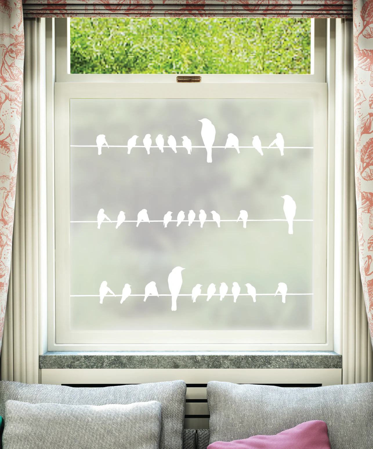 Pajaros White Printed Pattern
