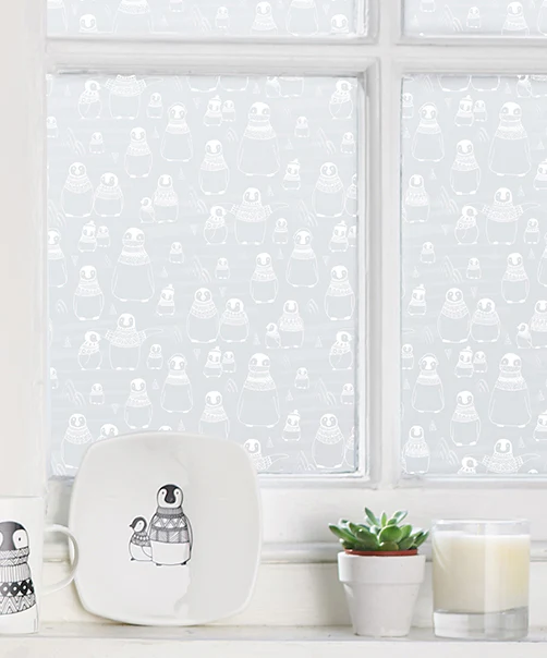 Penguin Waddle - Helen Russell Creations Designer Window Film - Image 3