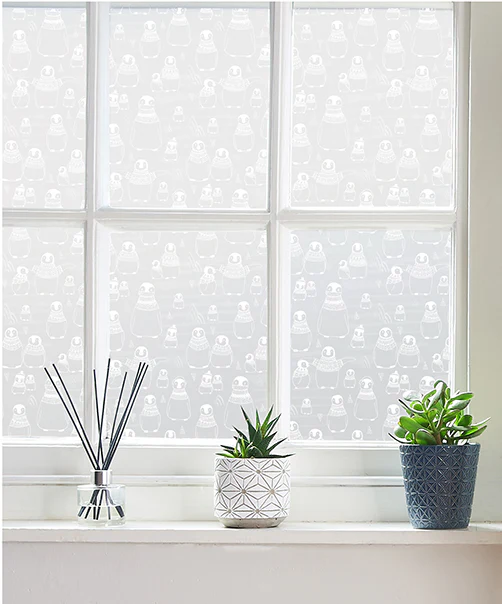 Penguin Waddle - Helen Russell Creations Designer Window Film - Image 4