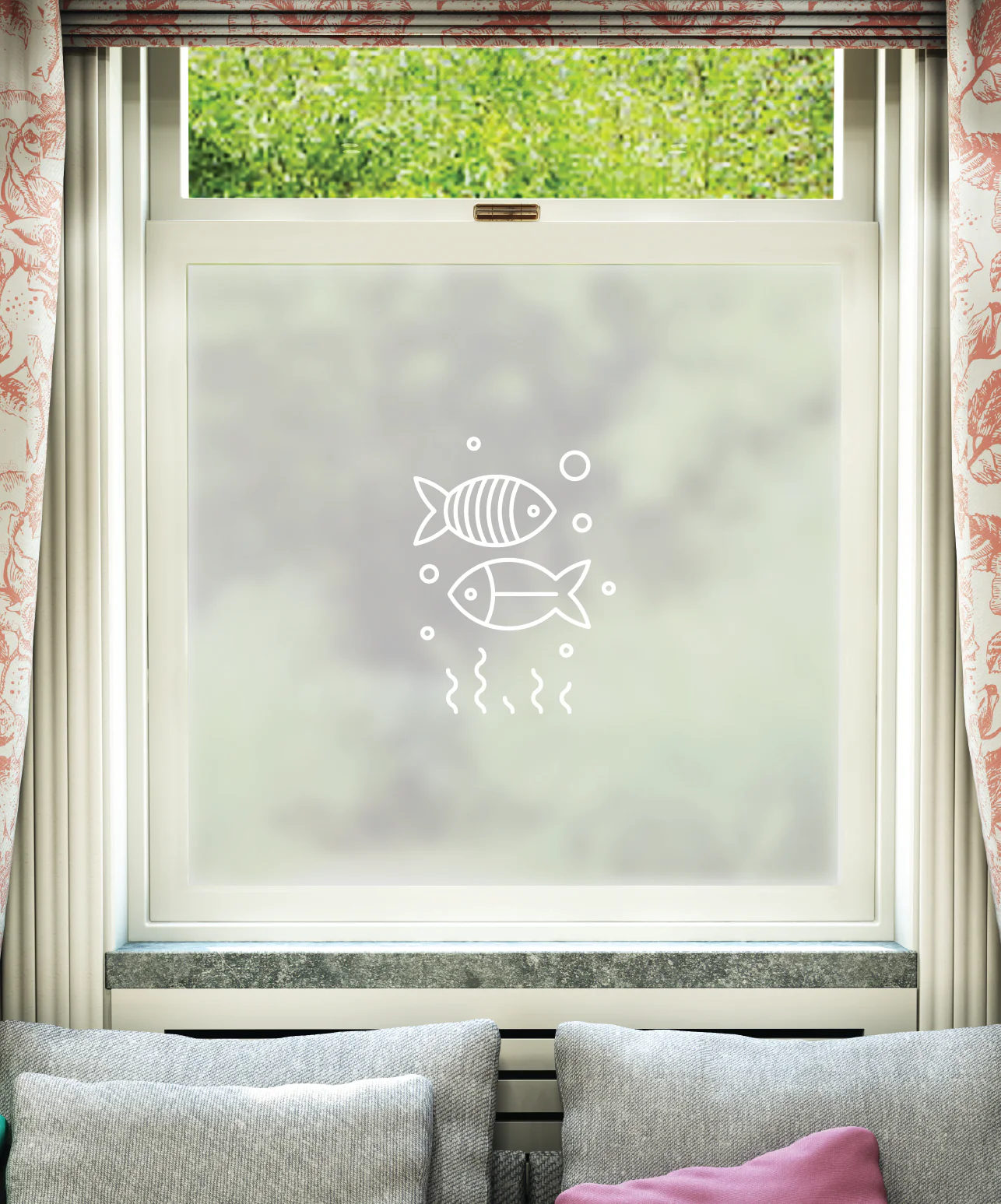 Pescado White Printed Pattern