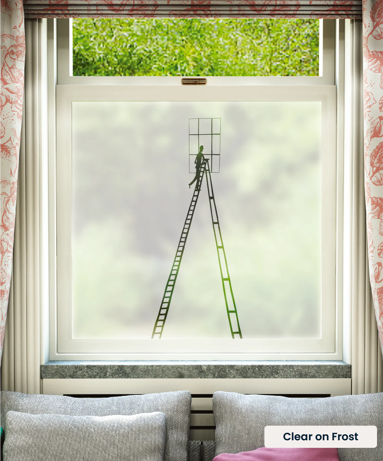 Step Ladder in Position - Rob Ryan Designer Window Film - Image 4