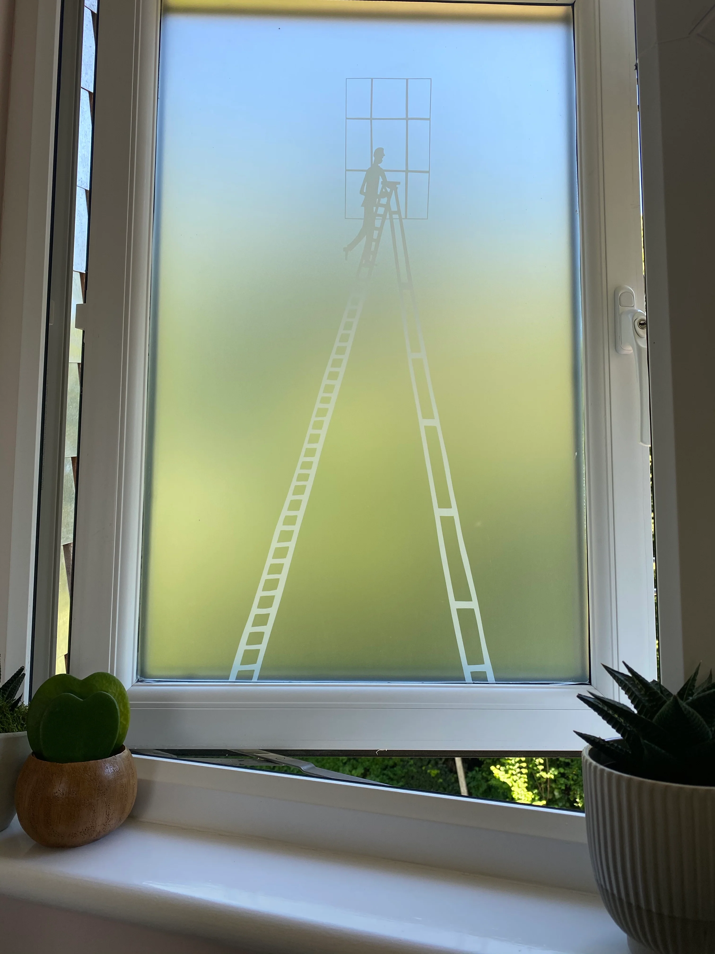Step Ladder in Position - Rob Ryan Designer Window Film - Image 5