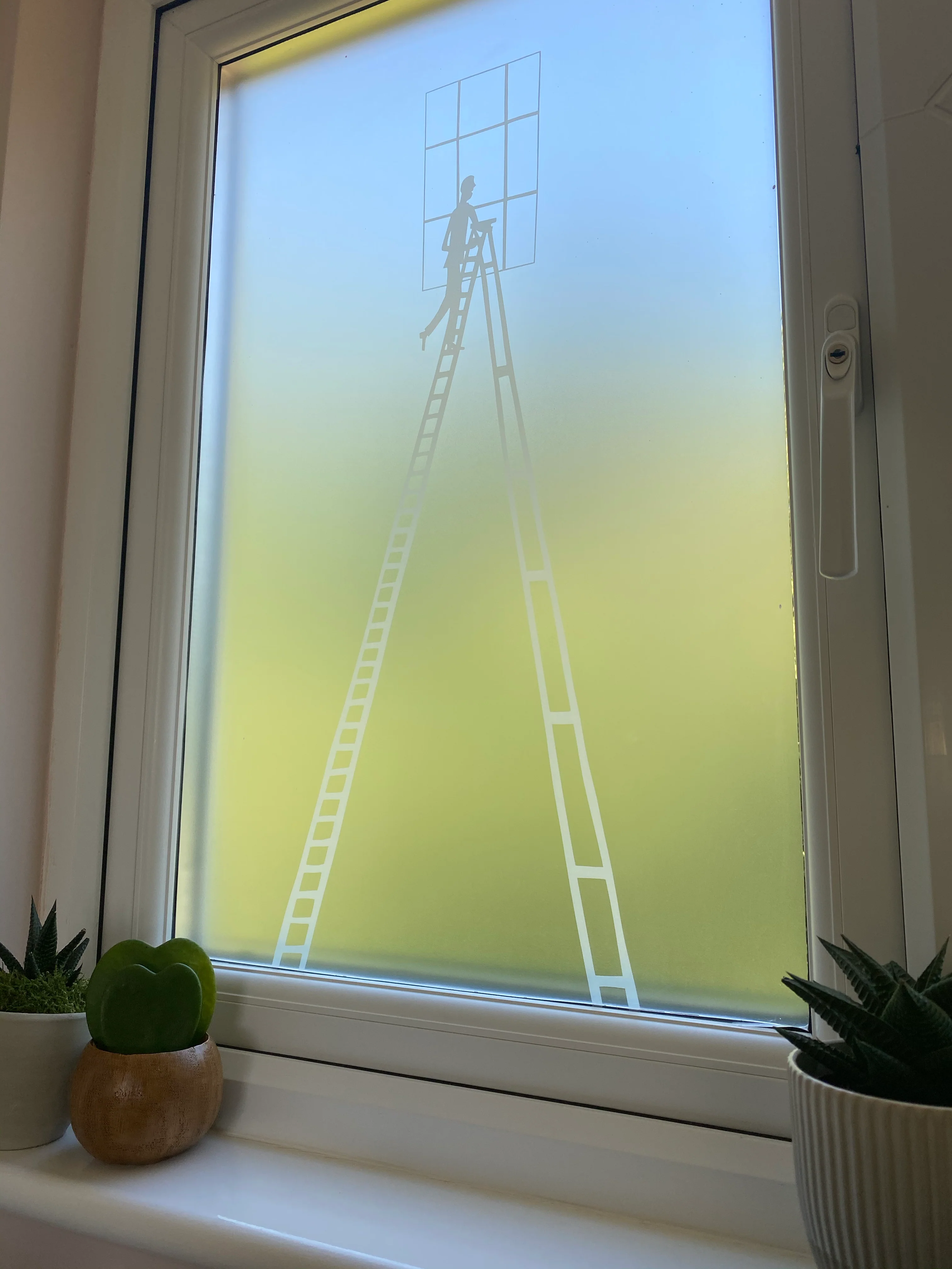 Step Ladder in Position - Rob Ryan Designer Window Film - Image 6