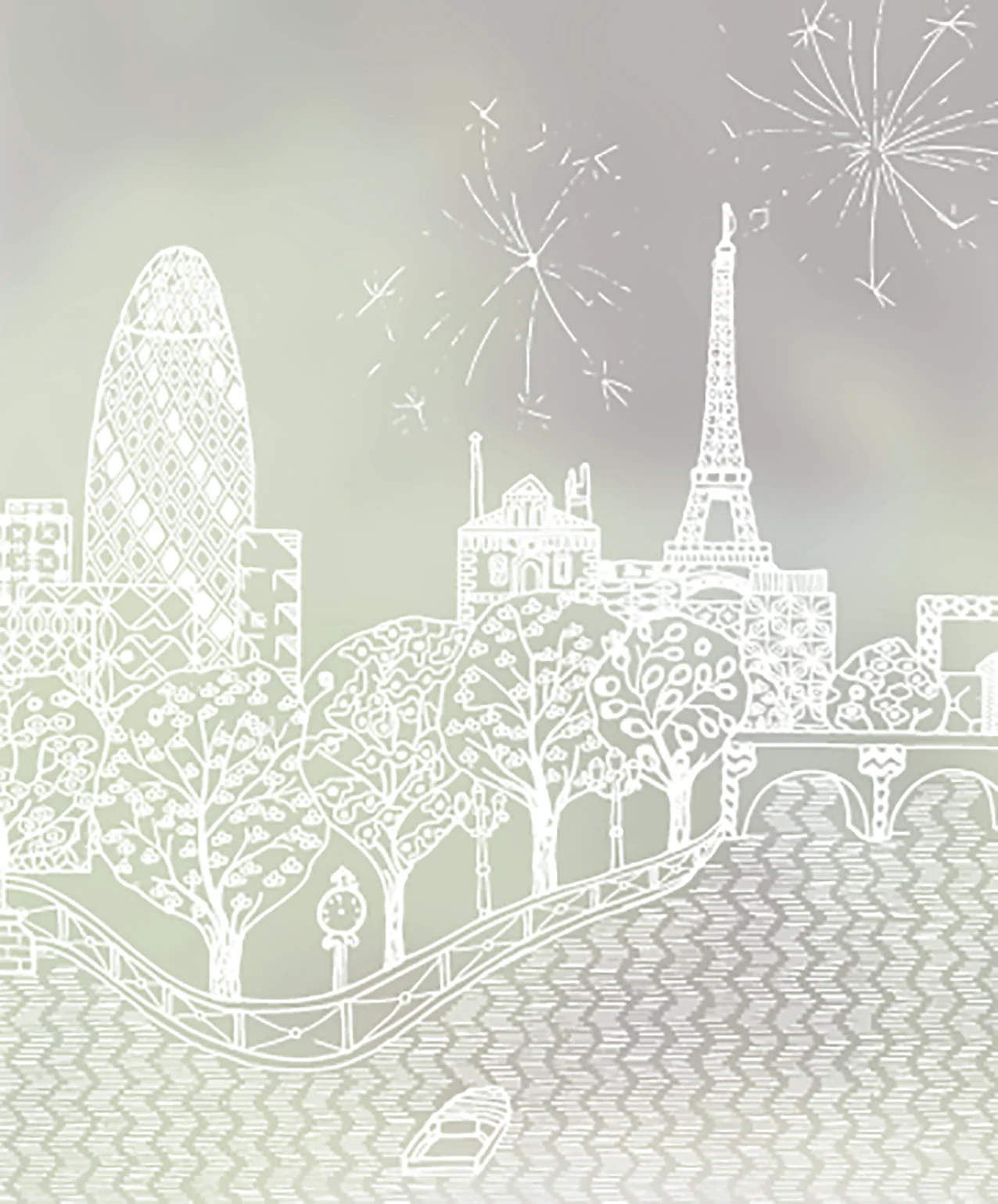 Tale of Two Cities - Charlene Mullen Designer Window Film - Image 3