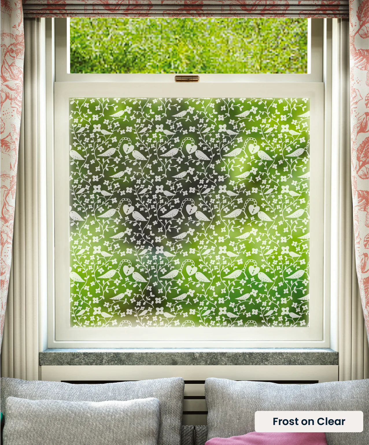 Tiled Bird Pattern - Rob Ryan Designer Window Film - Image 3