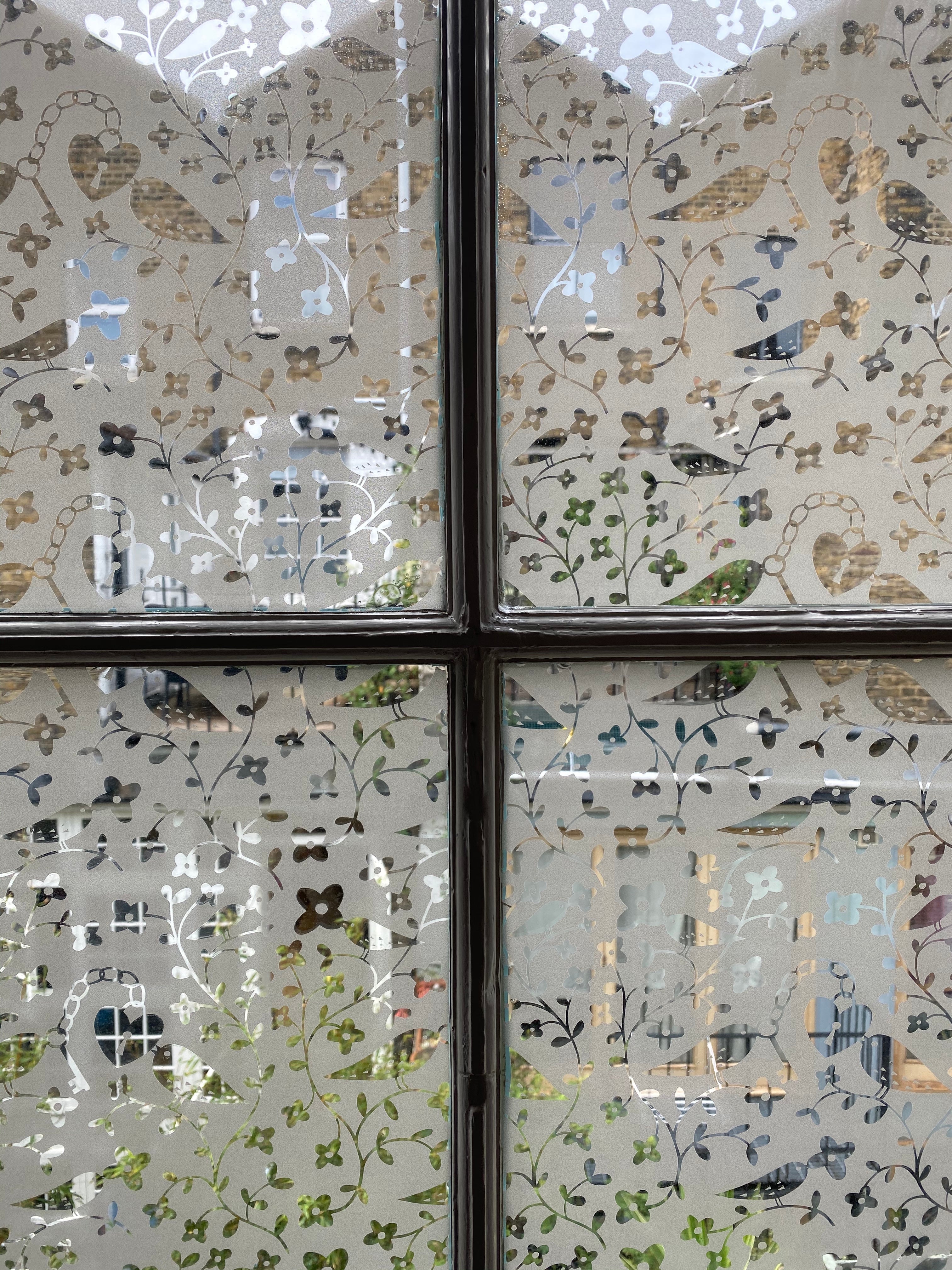 Tiled Bird Pattern - Rob Ryan Designer Window Film - Image 6