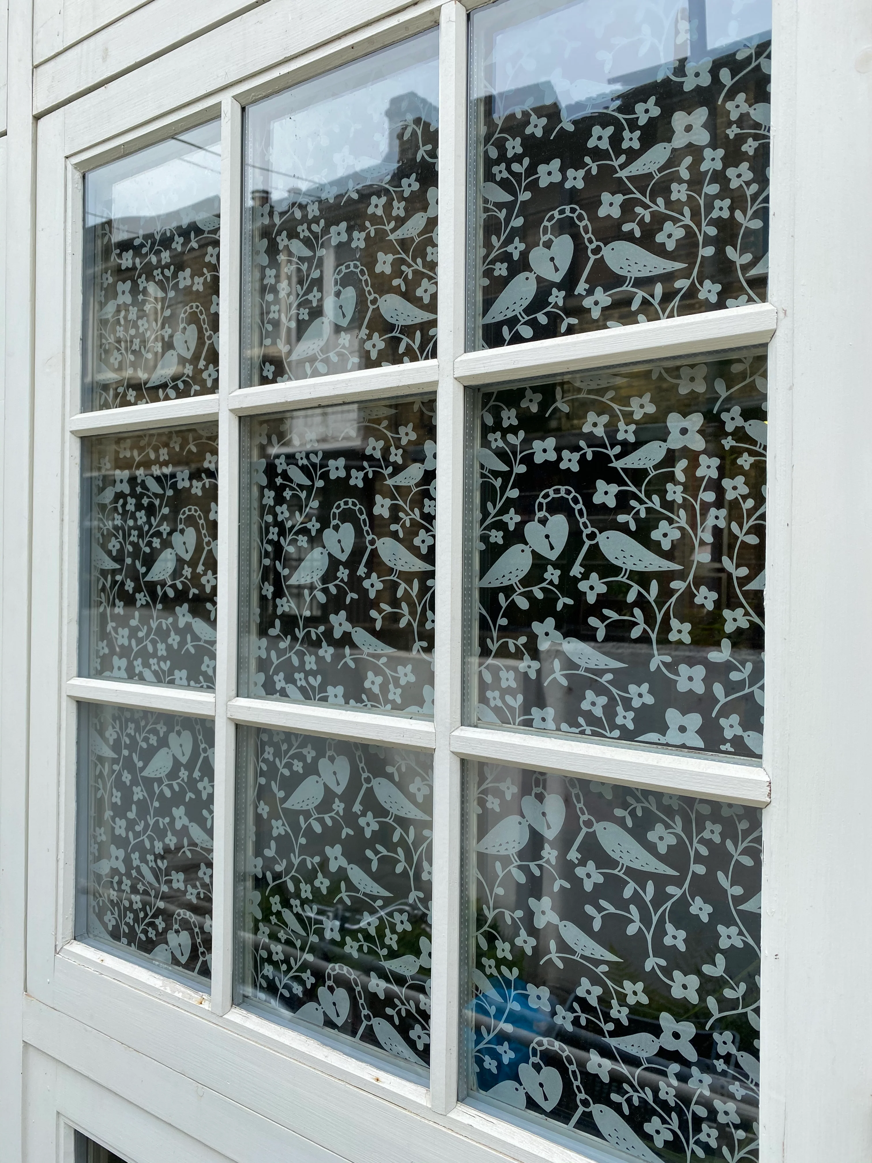 Tiled Bird Pattern - Rob Ryan Designer Window Film - Image 9