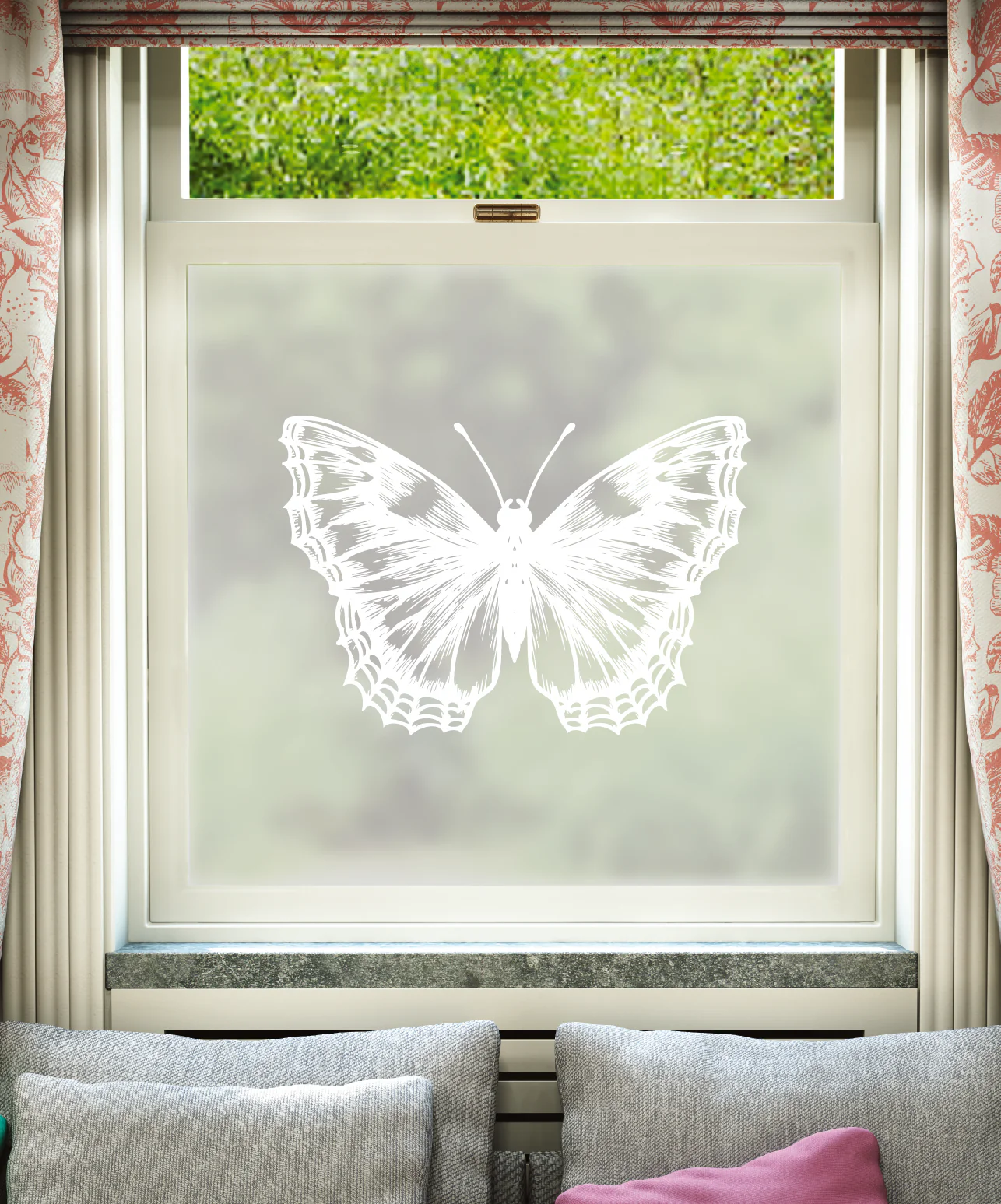 Vlinder White Printed Pattern